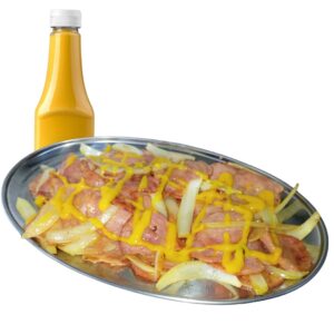 Calabresa Acebolada com Mostarda
